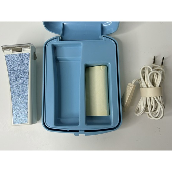 Vintage Lady Remington Electric Shaver Blue Travel Case Corded Working 1970s - Picture 5 of 6